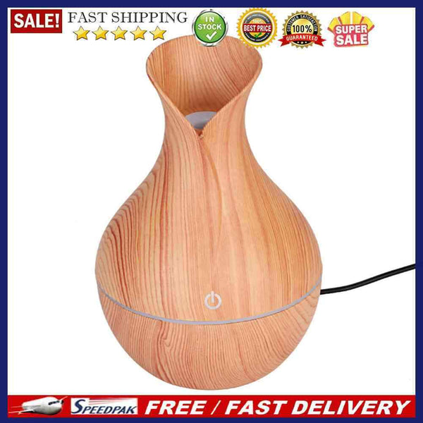 Ultrasonic Humidifier Fashion Bedroom Mini Electric Wood Grain Aroma Humidifier