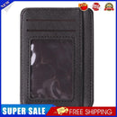 Women Wallets PU Leather Solid Fashion Short Multi-slot Card Purse (Black)