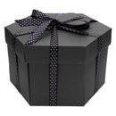 3pcs Explosion Box Hexagonal DIY Photo Album Scrapbooking Box Gift(Black)