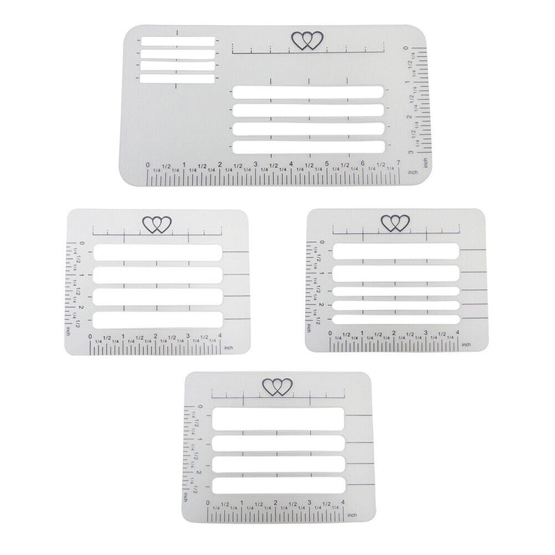 4pcs Straight Writing Ruler Guide Envelope Addressing Guide Stencils Writing