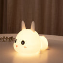 Rabbit LED Bedside Lamp Creative USB Remote Control Timing Night Lamp for Decor