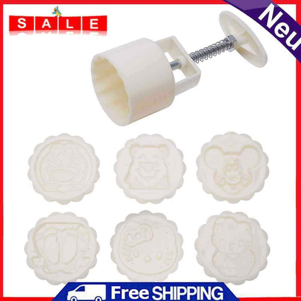 Matefield Cartoon Animal 1 Moon Cake Mold + 6 D Stampon Set