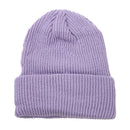 Winter Women Men Knit Ski Beanie Ball Wool Cuff Hat Ski Cap (Purple)