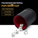 PU Leather Trumpet Flannel Dice Cup Bar Party KTV Entertainment Game with D