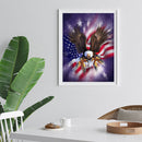 American Flag Eagle 5D DIY Full Round Diamond Painting Rhinestone Canvas Mosaic