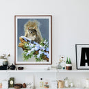 5D DIY Diamond Painting Full Round Drill Winter Squirrel Wall Decor Rhinestone