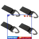 Nylon Belt Clip 4pcs Molle Attachment Gear Clip Carabiner Keychain (Black)