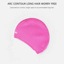 Waterproof Swimming Caps Women Men Silicone Ear Protection Swim Hat (Pink) Newly