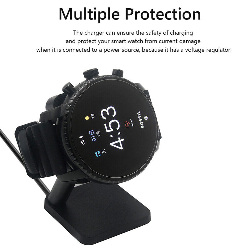 Sport Smartwatch Charging Dock Stand for Fossil Gen 6/5/4 Power Supply Station