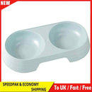 2 in 1 Pet Drinking Water Food Bowl Feeder Container Plastic Feeding Double Bowl