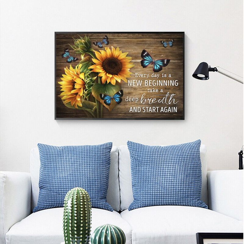 Flowers Plants Rhinestone Picture Full Square Drill Diamond Painting Home Dec