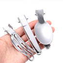 Foldable Cutlery Tableware Flatware Set Camping Trave Dinnerware Fork Spoon