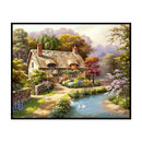 Full Cross Stitch Cotton Country House 11CT Handiwork DIY Stamped Wall Craf