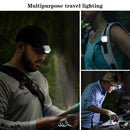 Sensor Hat Clip Light Headlight 6 Modes COB LED USB Outdoor Camping Head Lamp