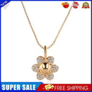 Alloy Diamond Smile Flower Necklace Crystal Jewelry Pendants for Women