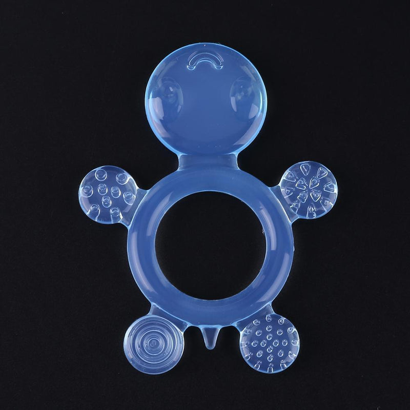 Cute Baby Teether Kids Silicone Teething Chewable Pacifier (Blue Tortoise) Newly
