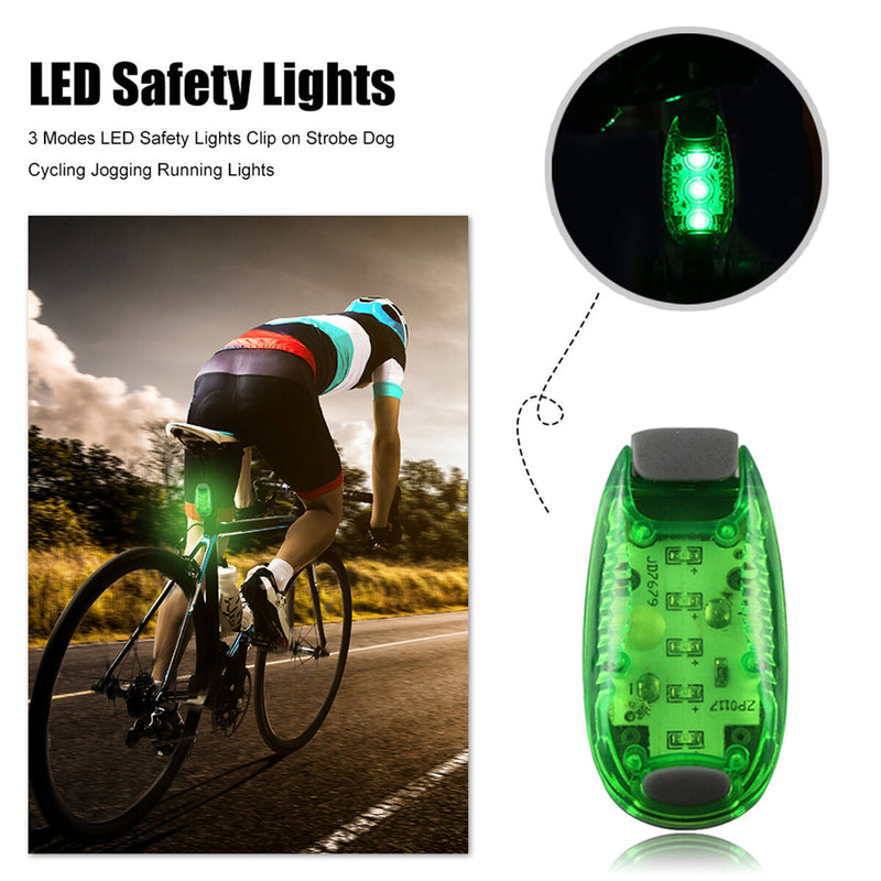 LED Safety Light Warning Flashing Light with 3 Light Modes 2 Pack (Green)