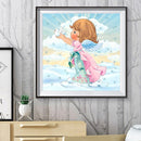 Full Round Drill Diamond Painting Kit Angel Girl Rhinestone Drawing Home Decor