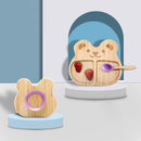 Baby Dining Plate Anti-fall Toddler Tableware Set Children Feeding Bowl Spoon