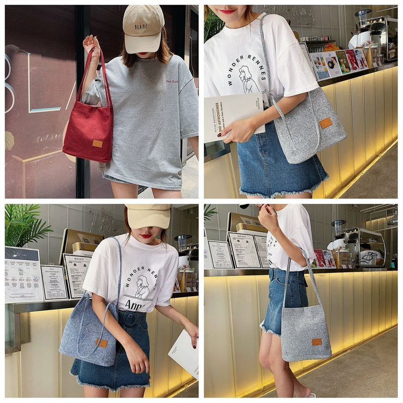 Women's Sling Bag Casual Shoulder Bags Flax Cloth Handbags Bags Ladies Pouch