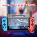 2pcs Tempered Glass for Nintendo Switch OLED Screen Protector Film Accessor
