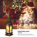 Christmas Lantern Wind Lights Fireplace Plastic Desk Night Light (Santa) Newly