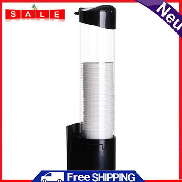 5pcs Disposable Cup Rack Dust-proof Cups Dispenser Plastic(Black)