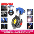 Multifunction COB LED Flashlight Camping Screwdriver Keychain Lamp (Orange)