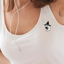 Black Hat Sexy Women Pins Brooches Fashion Backpack Lapel Jacket Clothes Badg