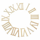 Home Decorations Clocks Wooden Wood Chip Clock Accessories Roman Numerals