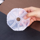 8 Slots Flower Shape Plastic Storage Jewelry Bead Box DIY Adjustable Case Newly