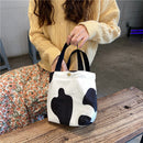 Portable Corduroy Lunch Bags Student Animal Pattern Bento Case Lunch Picnic Tote