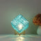 LED Square Bamboo Rattan Night Light Room Starry Sky Project Lamp (Blue) Newly
