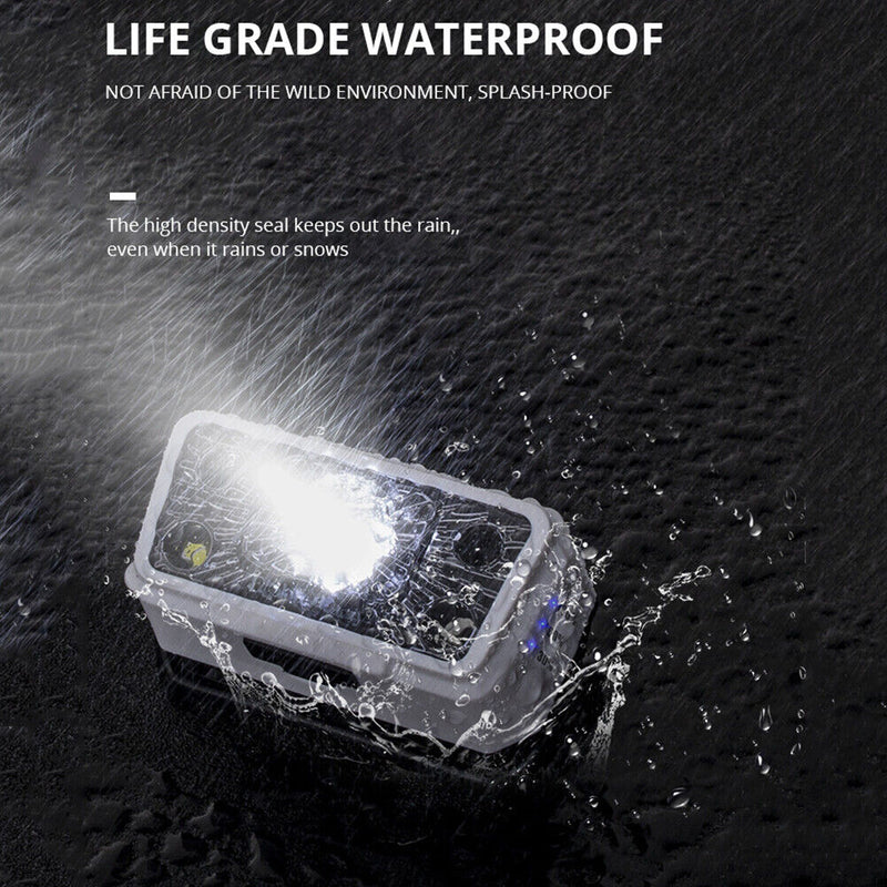 #A Wave Induction XPE LED Headlamp Outdoor Safety Headlight for Camping Fishing