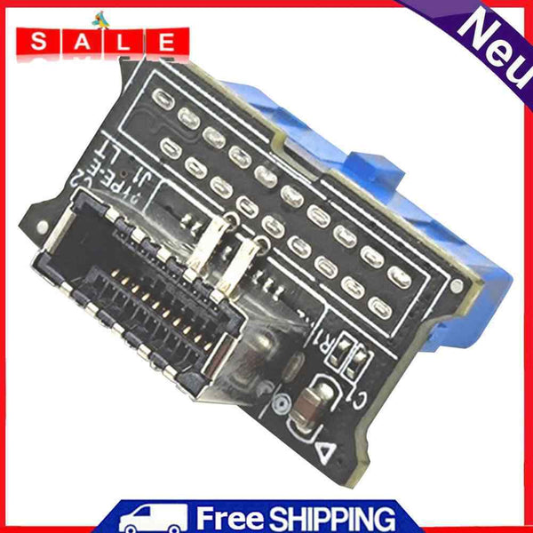 USB 3.0 19-Pin to USB 3.1 Type E A Key 20-Pin Front Panel Converter Motherboard