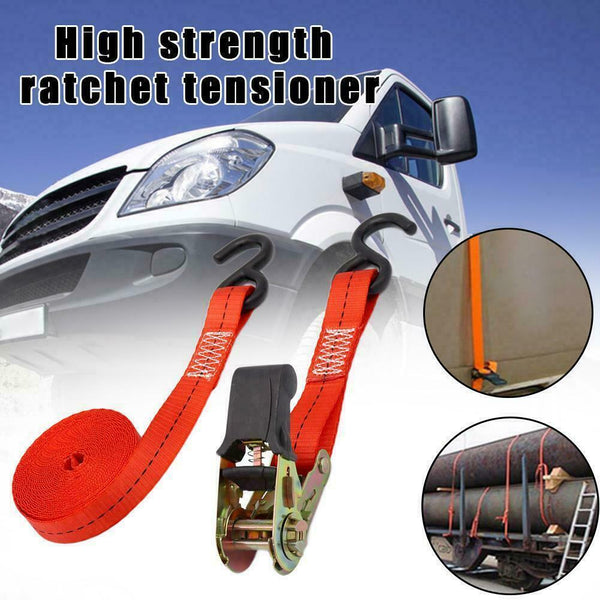 1Pc 4 Heavy Duty Ratchet Straps Tie Down Cargo Luggage Van For Camping M6W3