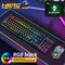 T6 Gaming Keyboard Mouse Mouse Pad Wired RGB Backlight 3-in-1 Kit (Black)