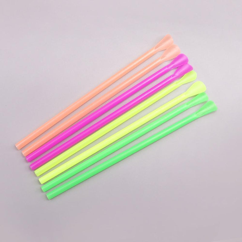 Portable Scoop Straws - Safe BPA Free Plastic Material Random Color Straws