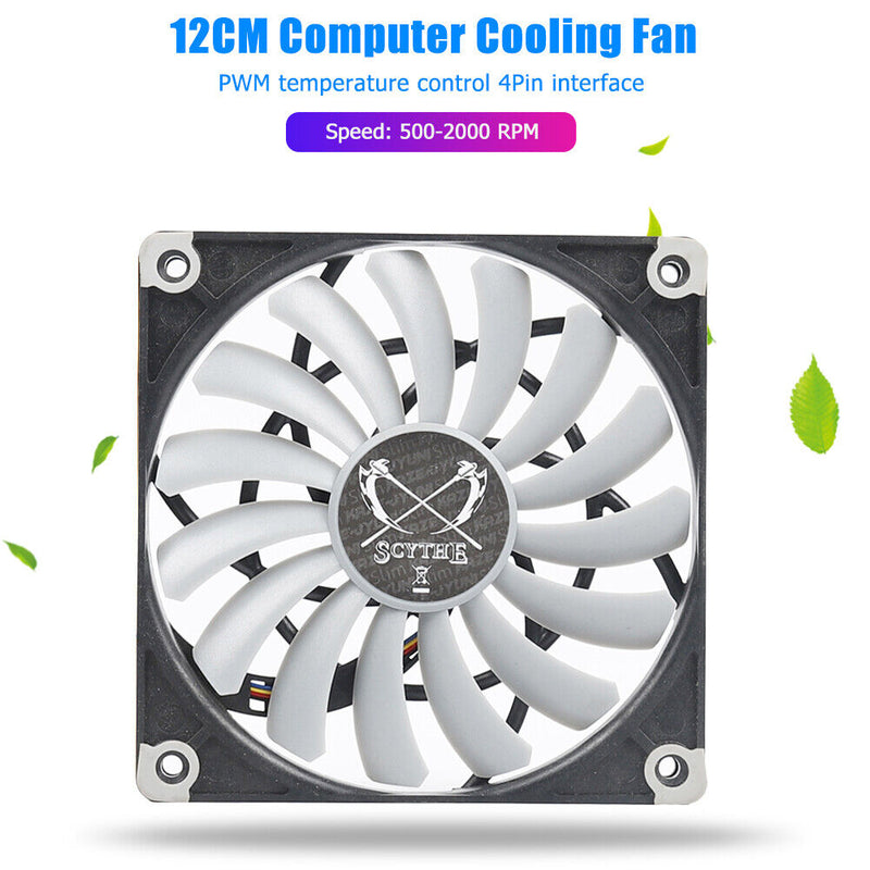 SCYTHE 12012 12cm PWM 4Pin Temperature Control Cooling Fan for Computer PC Case