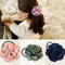 Elastic Rope Women Accessories Rose Flower Hair Bands Scrunchie Ponytail Holder