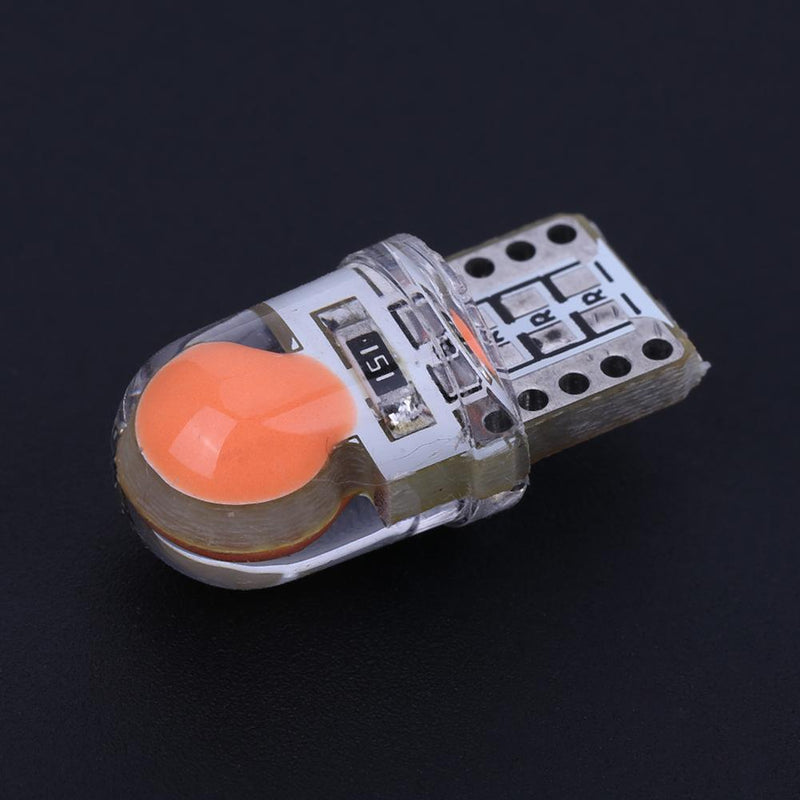 10pcs 12V T10 W5W LED Lamp COB Silicone Shell Car Turn Side Lamps(Red) Newly