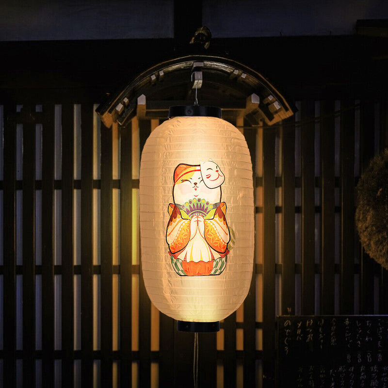 Lucky Cat Waterproof 10 inch Lanterns Bistro Restaurant Craft (C Orange) Newly