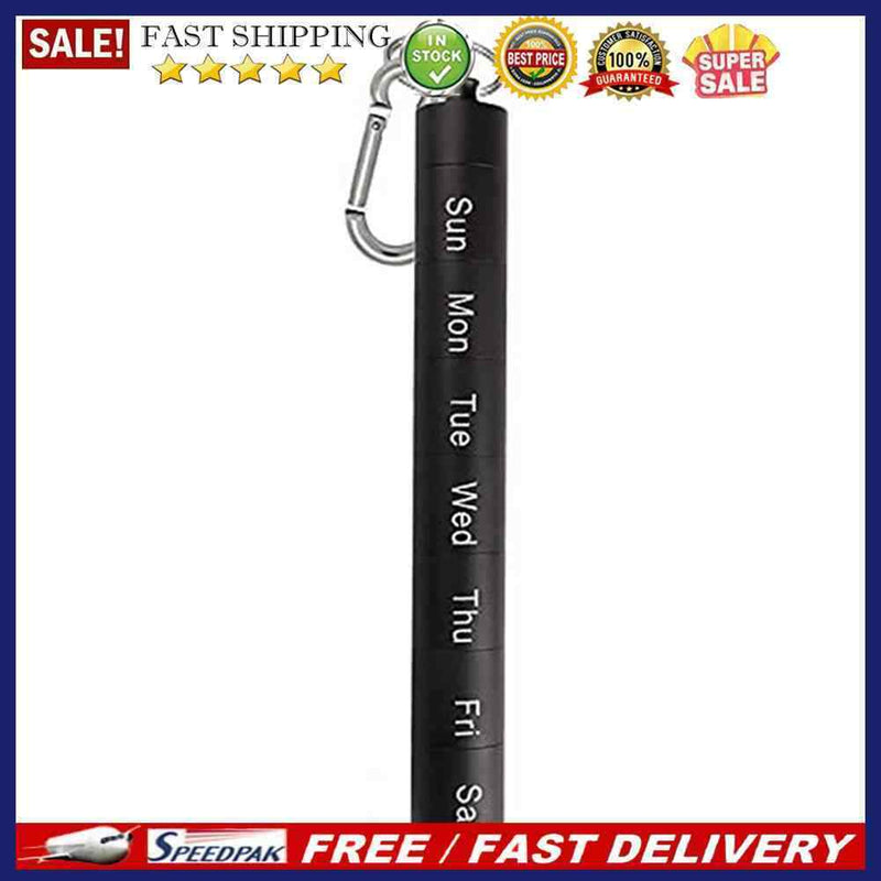 Medicine Box Weekly Tablet Holder with Keychain Separable Travel Pill Stora