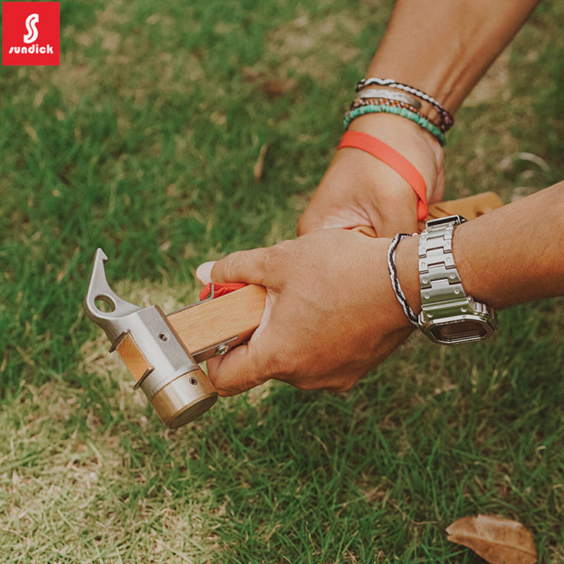 Stainless Steel Copper Hammers with Bent Handle Canopy Pegs Puller Outdoor Tools