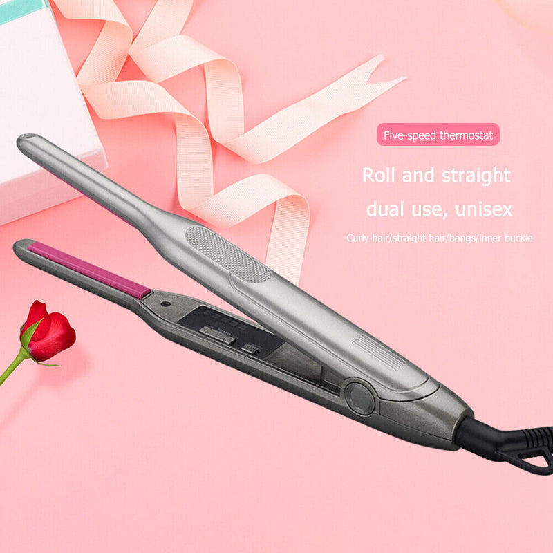 2 in 1 Hair Curling Straightening Flat Iron Hair Straightener Curler (EU)