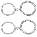 Men's Magnet Attraction Bracelet Couples Bracelets Heart Shaped Stainless Steel