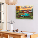 50x40cm Colorful DIY Paint By Numbers Kit Sunset Scenery in Autumn Decor Gift