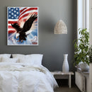 5D DIY Full Round Drill Diamond Painting Flag Eagle Animals Decor Art Handmade