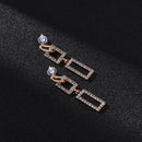 Crystal Geometric Drop Earrings Rhinestone Earring Ear Stud Dangling Earrings