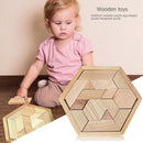 Children Wood Jigsaw Puzzle Shape Cognition Early Education Developmental Toys
